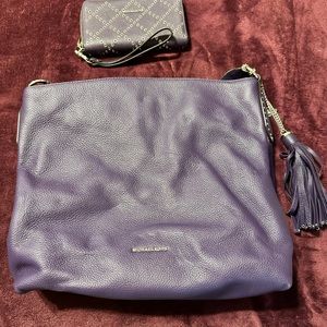 Michael Kors Purple Hobo bag with matching wallet